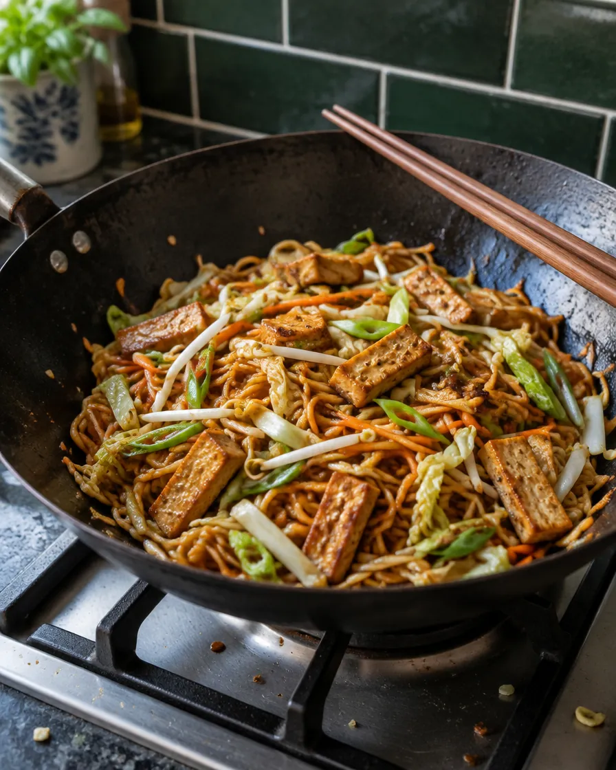 15-Minute Tofu Vegetable Chow Mein