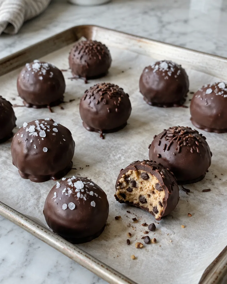 Chocolate-Dipped Cookie Dough Bites