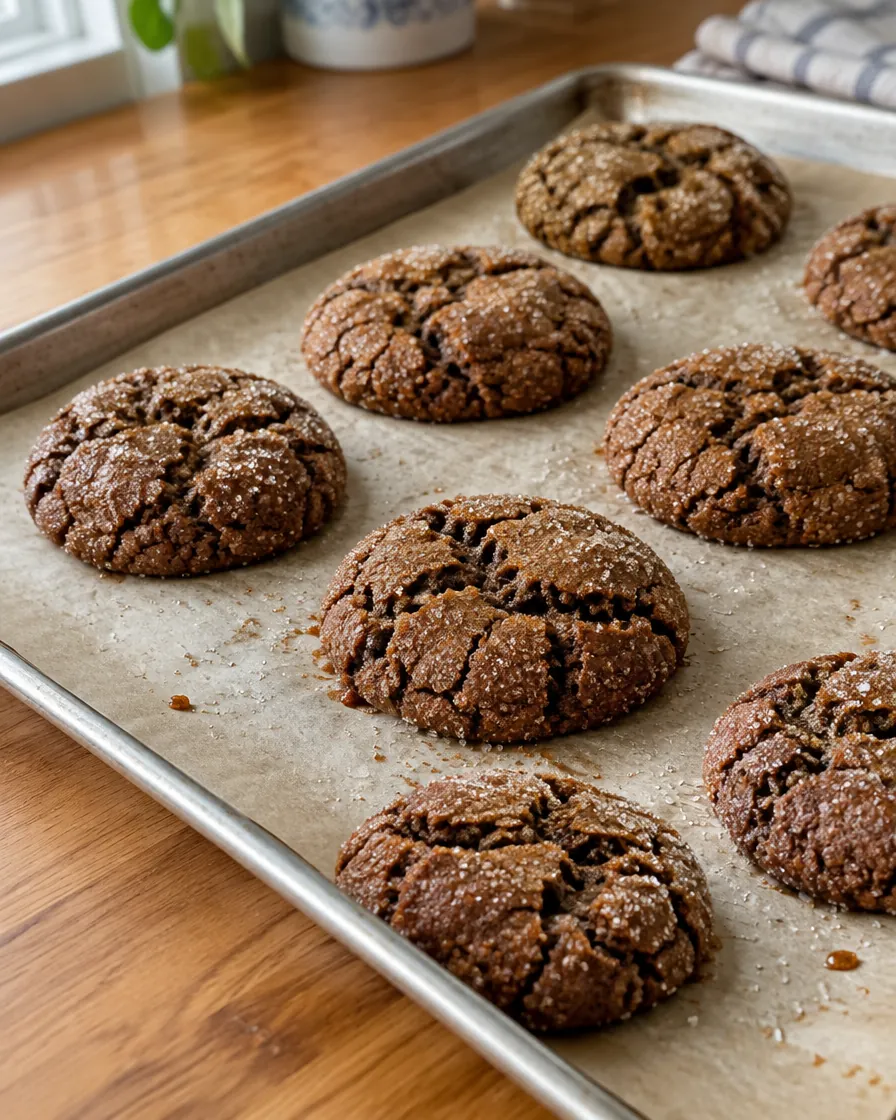 Extra-Soft Spiced Molasses Crinkle Cookies