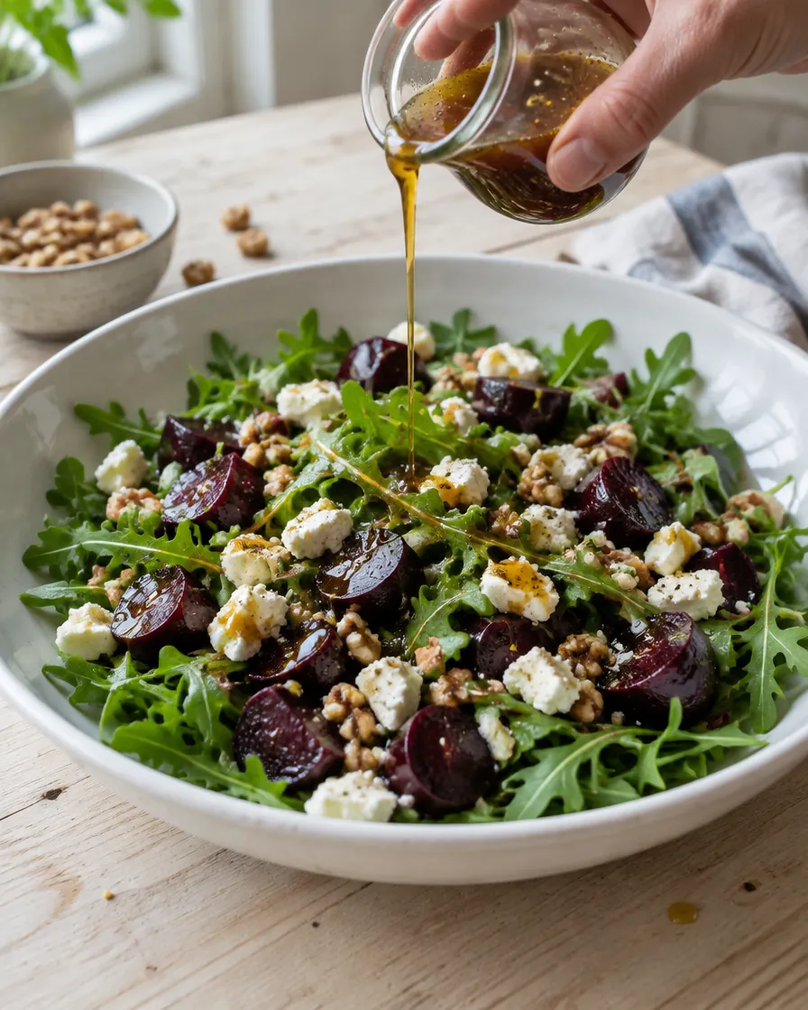 Step 5: Drizzle the dressing over and serve.