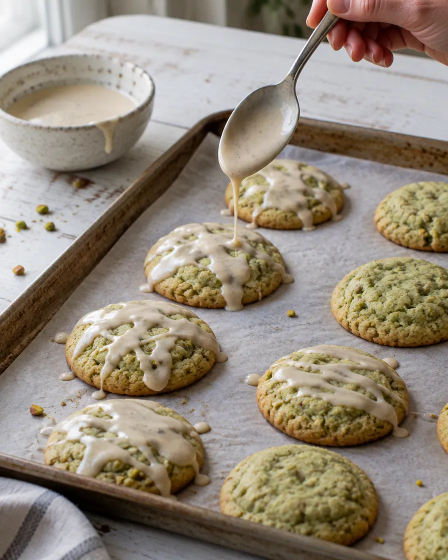 Step 11: Dip the cookies in the icing or drizzle it over them. A ligh