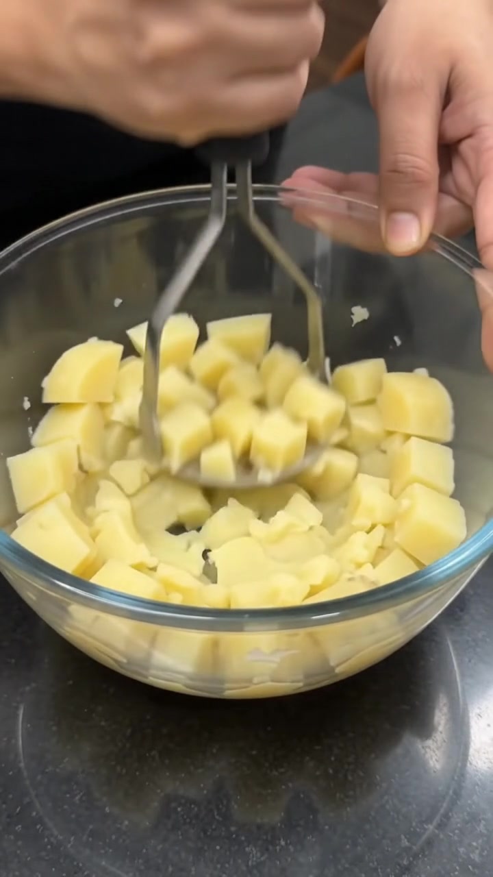 Step 1: Cook and dry the potatoes