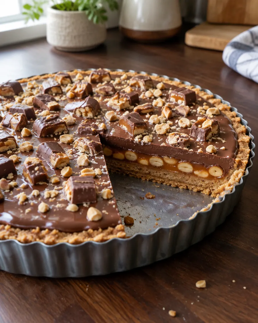 Salted Peanut Caramel Chocolate Tart