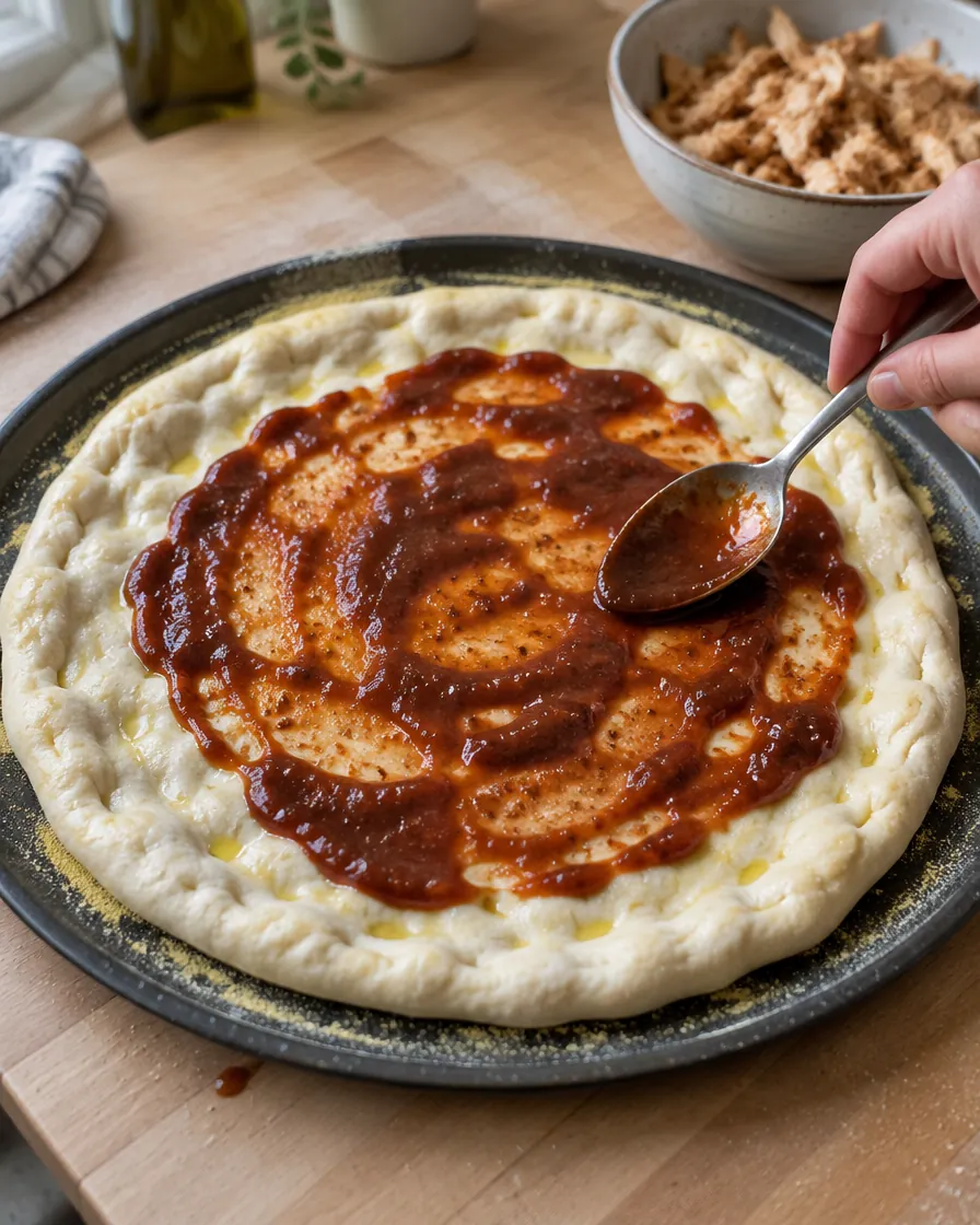 Step 4: Press dimples into the dough with your fingertips to keep it
